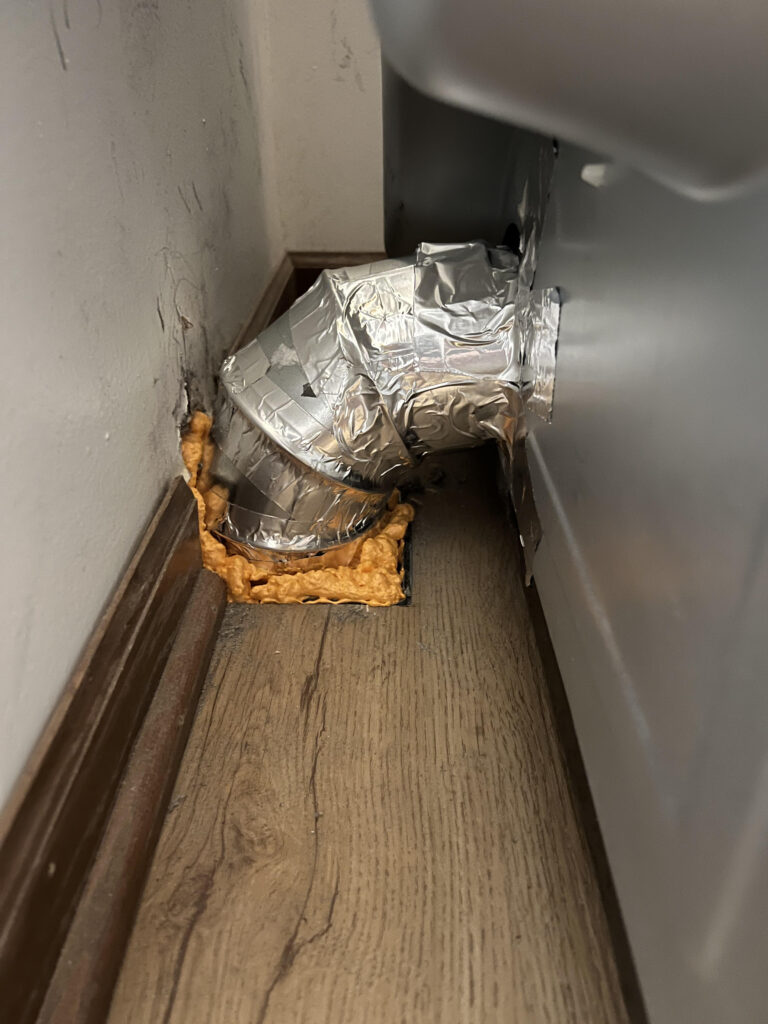 Dryer Vent repair after Forest Lake, Mn 7-31-24