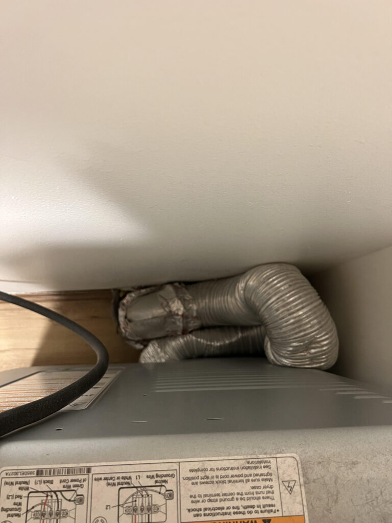 Dryer Vent repair before Forest Lake, Mn 7-31-24