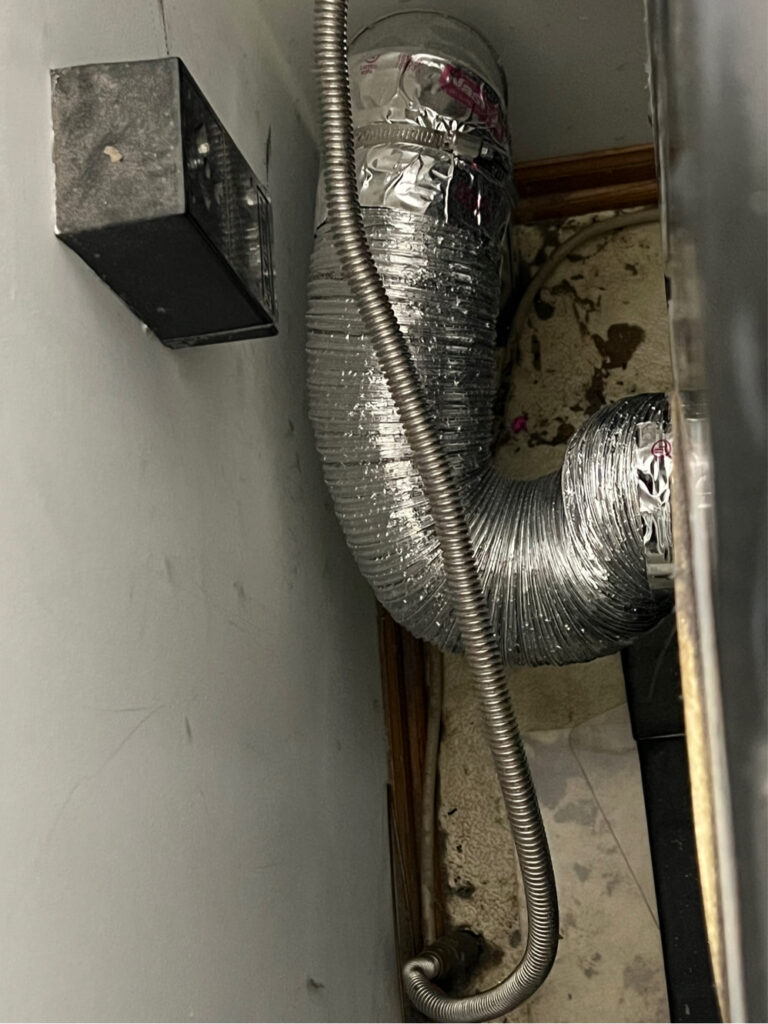 Dryer vent repair after Stillwater 10-28-24