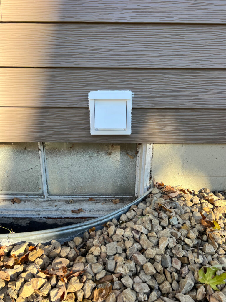 Dryer vent repair after White Bear Lake, Mn 11-11-24