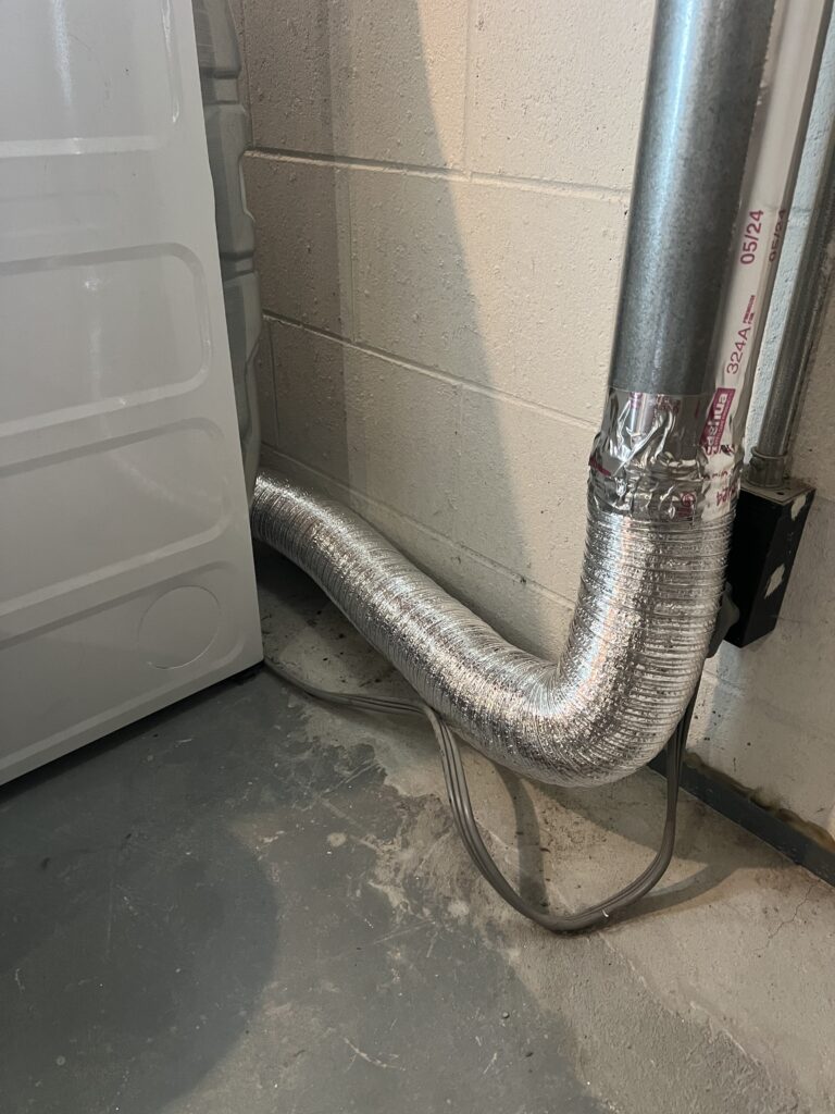 Dryer vent repair after White Bear Lake 9-16-24