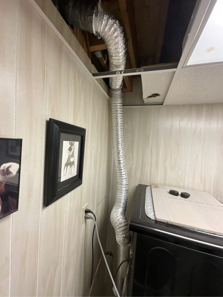 Dryer vent repair before Mahtomedi 10-22-24