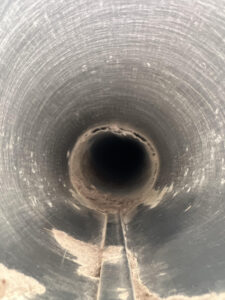 A clean dryer vent after a cleaning in White Bear Lake, Mn