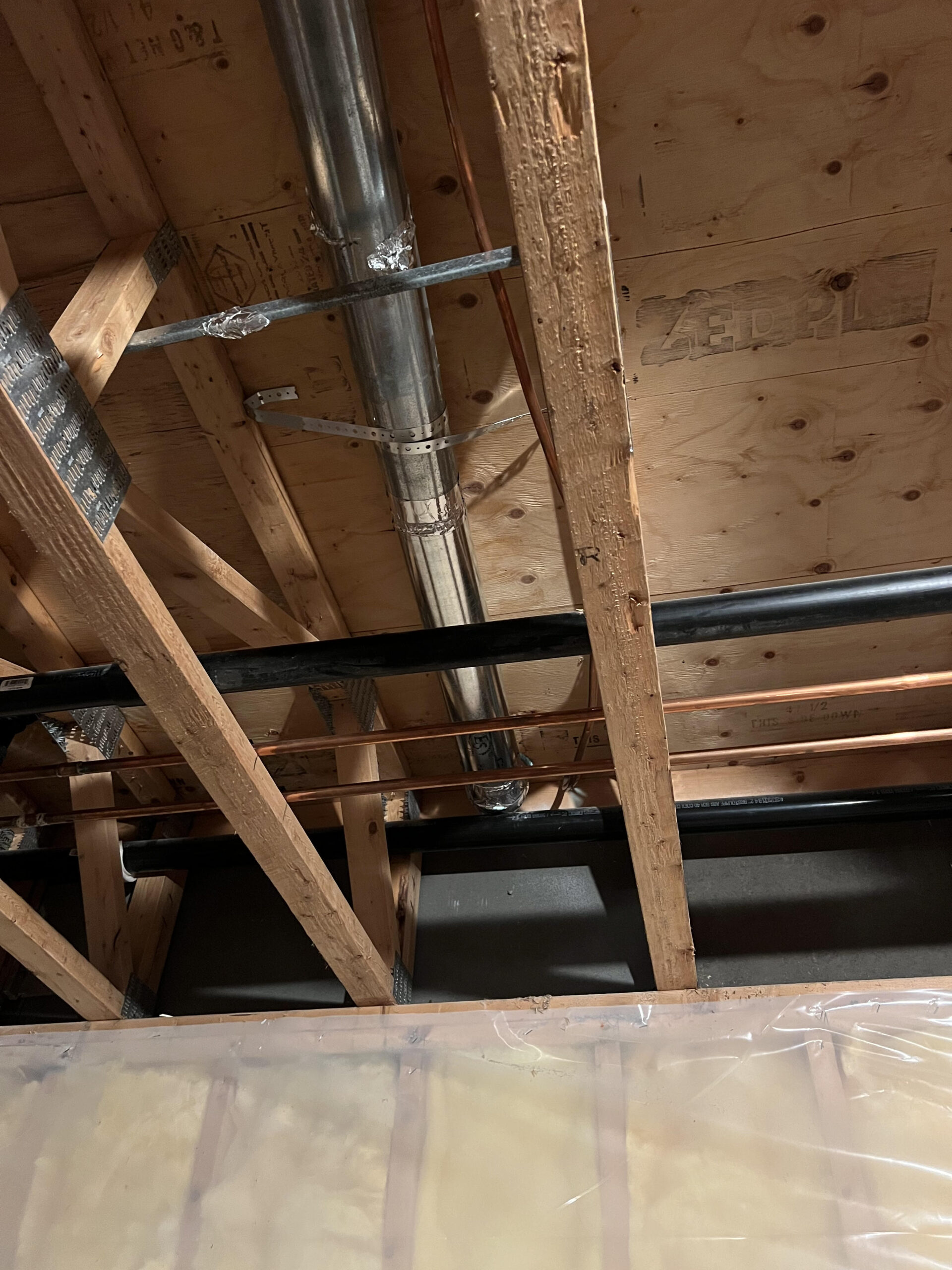 Safer dryer vent in White Bear Lake, MN: Flammable pipe replaced with durable 26 gauge.